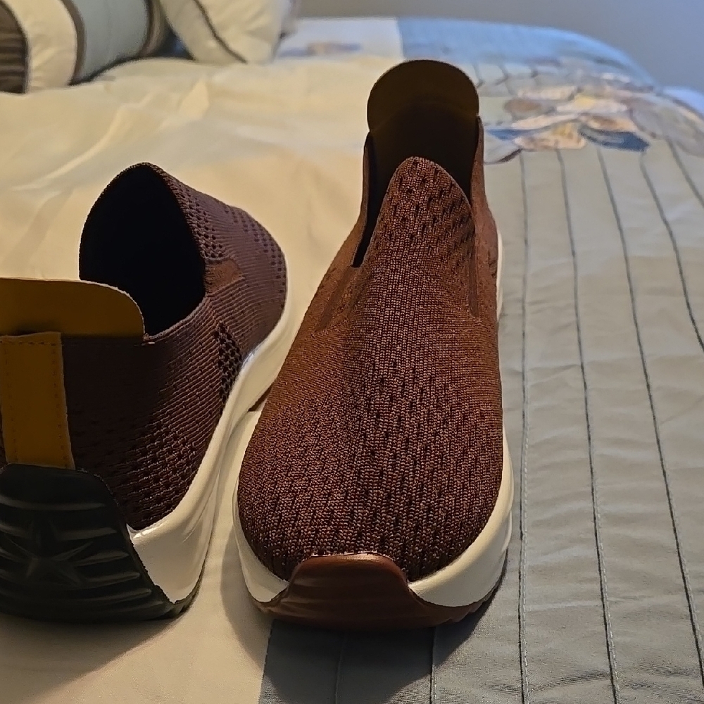 Brown Slip-On Athletic Shoes